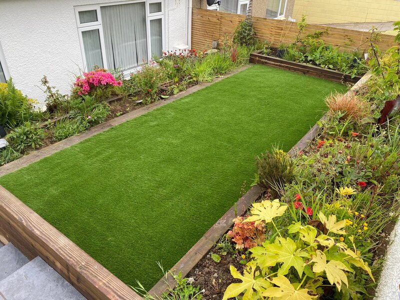 Artificial grass installation completed in Durham