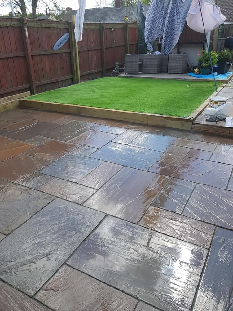 Garden after professional maintenance service work