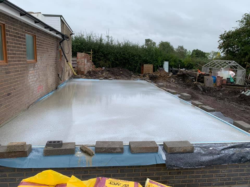 Concrete driveway installation in Durham